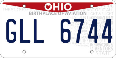 OH license plate GLL6744