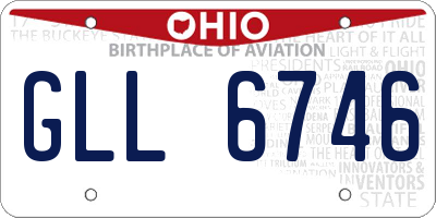 OH license plate GLL6746