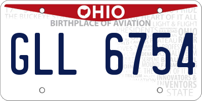 OH license plate GLL6754