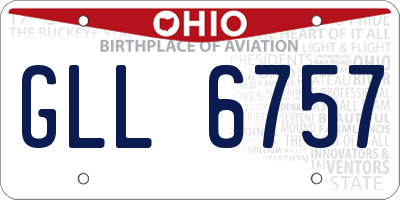 OH license plate GLL6757