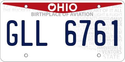 OH license plate GLL6761