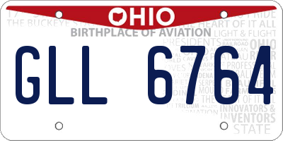 OH license plate GLL6764