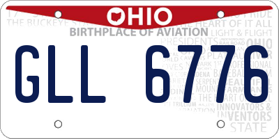 OH license plate GLL6776