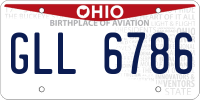 OH license plate GLL6786
