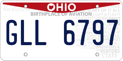 OH license plate GLL6797