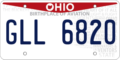 OH license plate GLL6820
