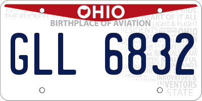 OH license plate GLL6832