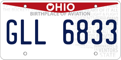 OH license plate GLL6833