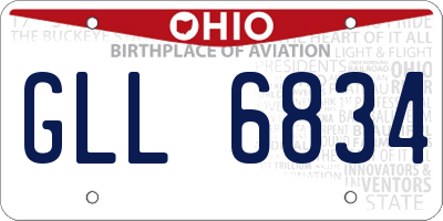 OH license plate GLL6834