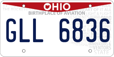 OH license plate GLL6836