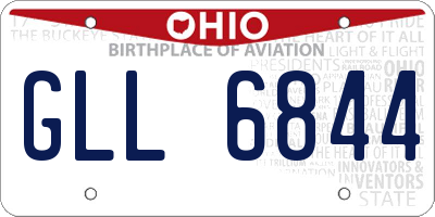 OH license plate GLL6844