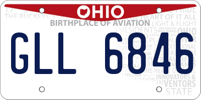 OH license plate GLL6846