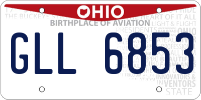 OH license plate GLL6853