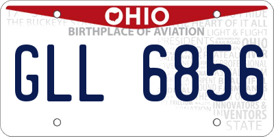 OH license plate GLL6856