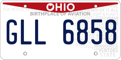 OH license plate GLL6858
