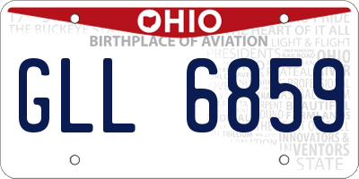 OH license plate GLL6859