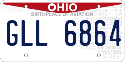 OH license plate GLL6864