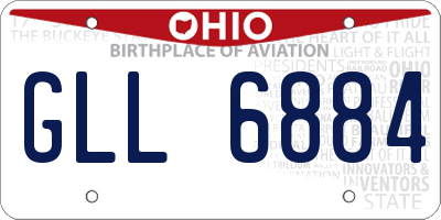 OH license plate GLL6884