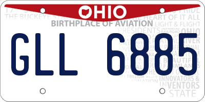 OH license plate GLL6885