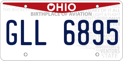 OH license plate GLL6895