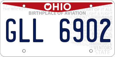 OH license plate GLL6902