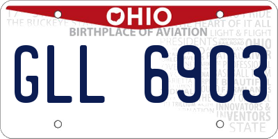 OH license plate GLL6903