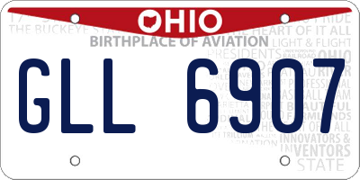 OH license plate GLL6907