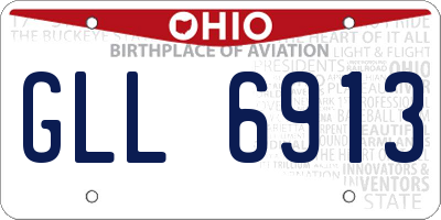 OH license plate GLL6913