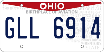 OH license plate GLL6914
