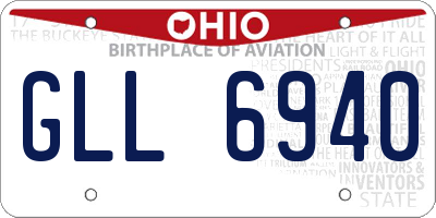 OH license plate GLL6940