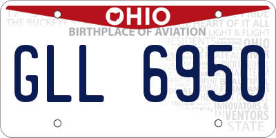 OH license plate GLL6950