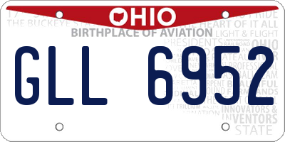 OH license plate GLL6952