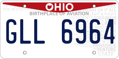 OH license plate GLL6964
