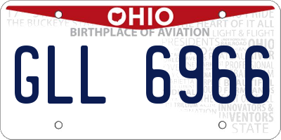 OH license plate GLL6966