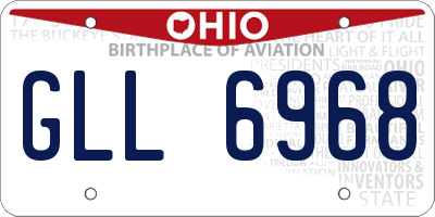 OH license plate GLL6968