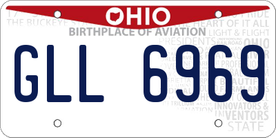 OH license plate GLL6969