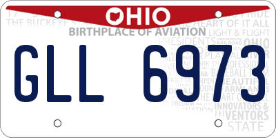 OH license plate GLL6973