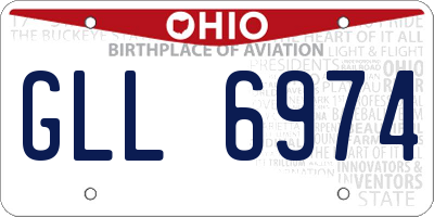 OH license plate GLL6974