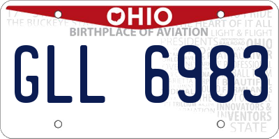 OH license plate GLL6983