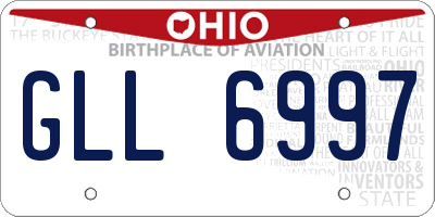 OH license plate GLL6997