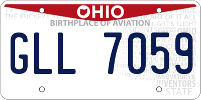 OH license plate GLL7059