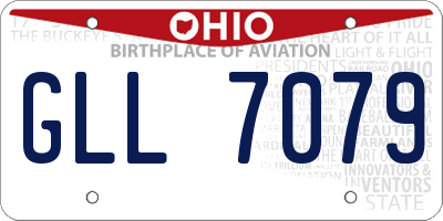 OH license plate GLL7079