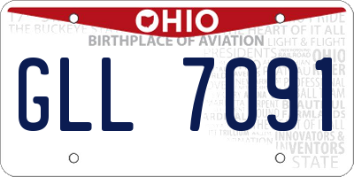 OH license plate GLL7091