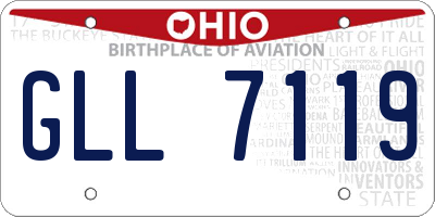 OH license plate GLL7119
