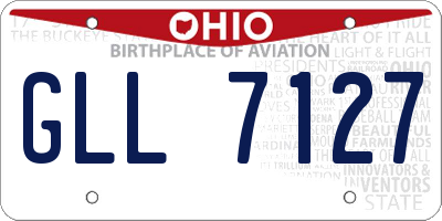 OH license plate GLL7127