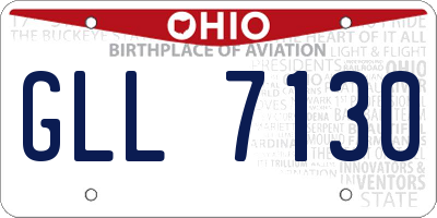 OH license plate GLL7130