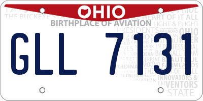 OH license plate GLL7131
