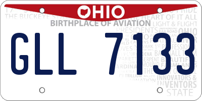 OH license plate GLL7133