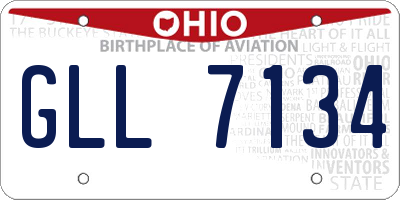 OH license plate GLL7134