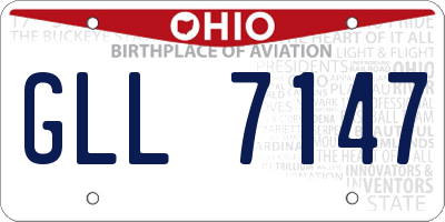 OH license plate GLL7147
